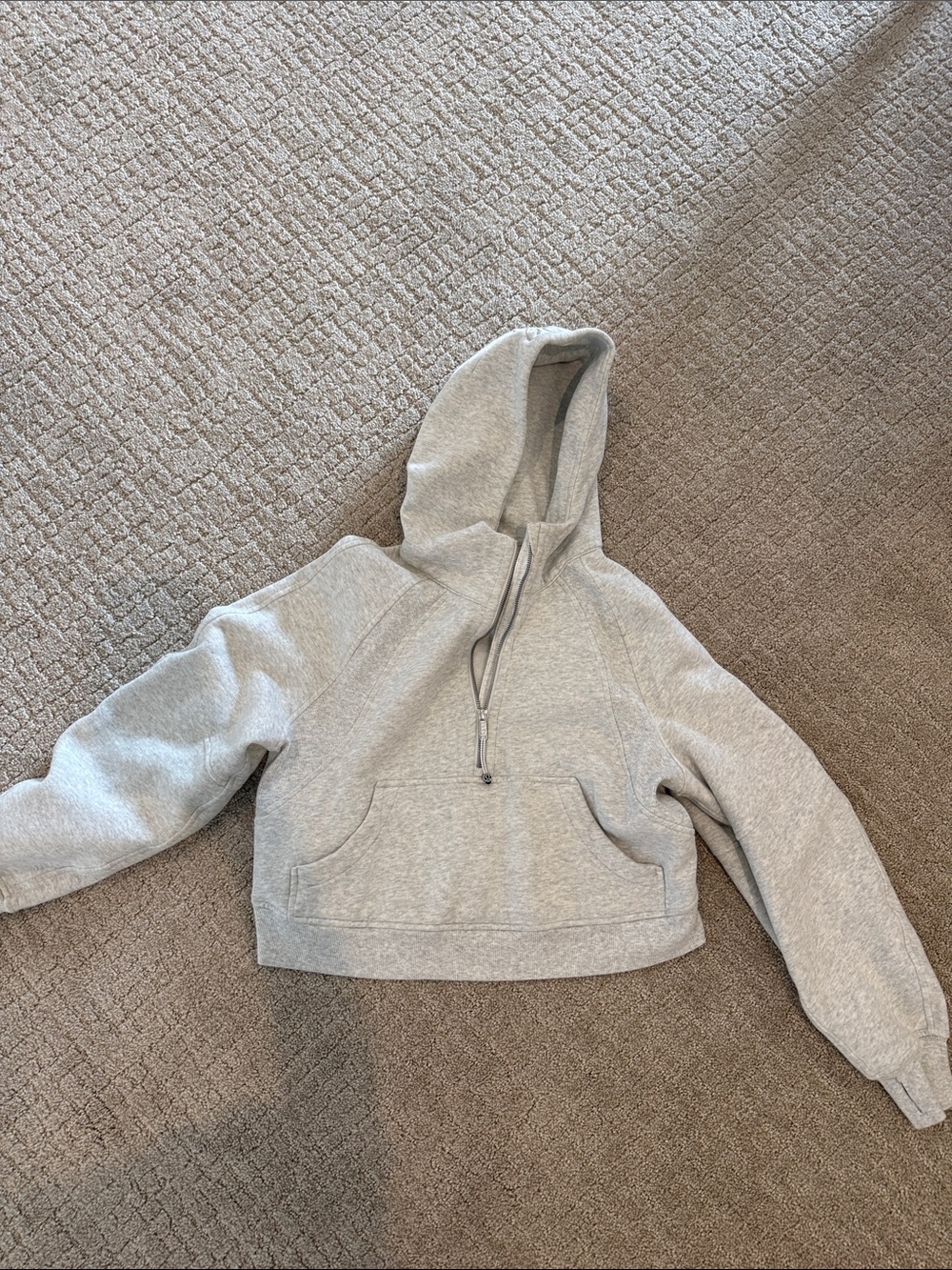 lululemon athletica Cropped Heather Gray Hoodie